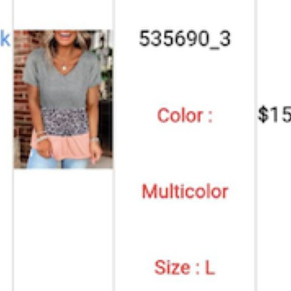 NWOT Multicolored Cheeta Top Size L *BOGO* - Picture 4 of 7